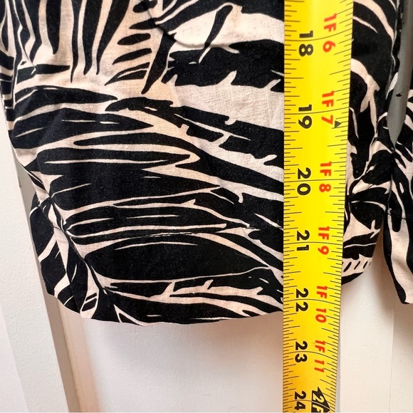 Panama Jack Women’s Large Wide Leg Linen Blend Pant Pockets Resort Vacation Leaf - Picture 7 of 8